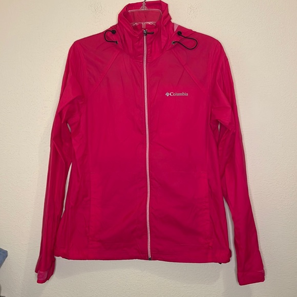 Columbia Hot Pink Nylon Windbreaker Size Medium - Picture 1 of 7